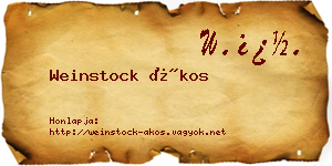 Weinstock Ákos névjegykártya